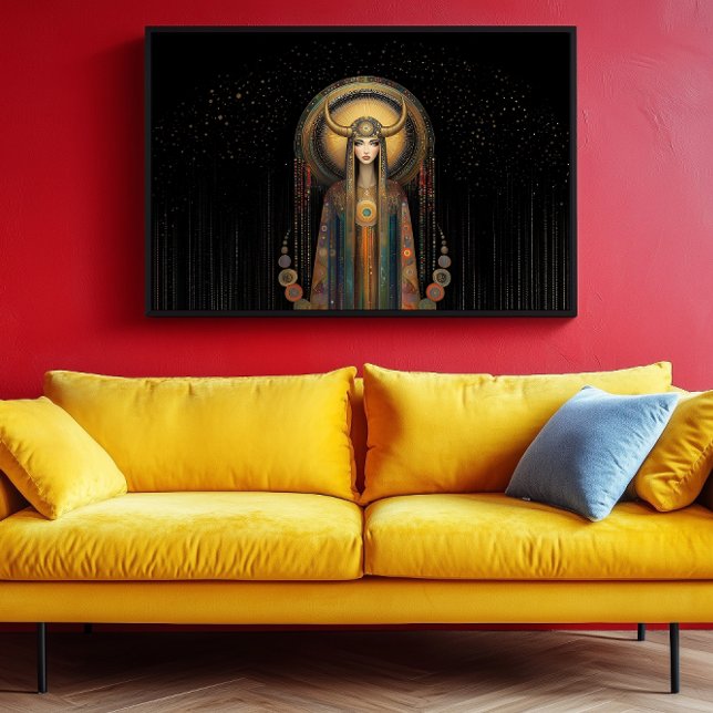 Goddess Lilith Rainbow Gold Black Art Nouveau  Poster (Creator Uploaded)