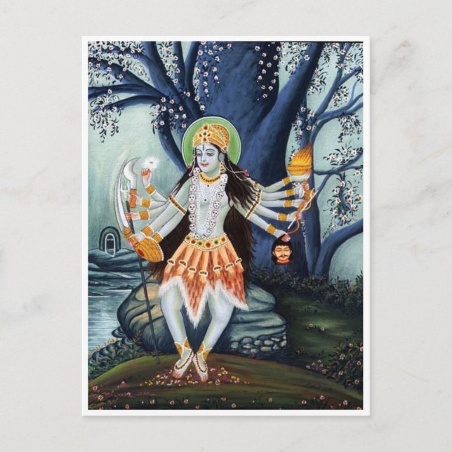 GODDESS MA KALI BEAUTIFUL POEM POSTCARD (Front)