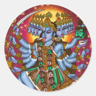 Goddess Mahakali Sticker Fierce Hindu Devi Kali