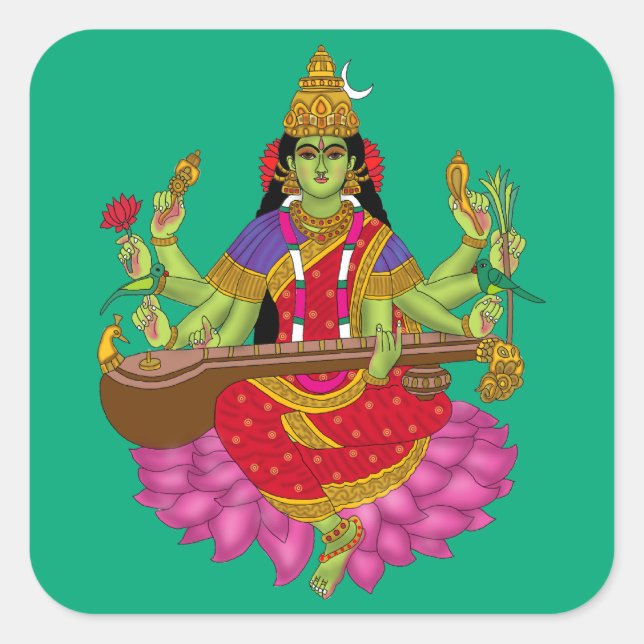 Goddess Matangi  Square Sticker (Front)