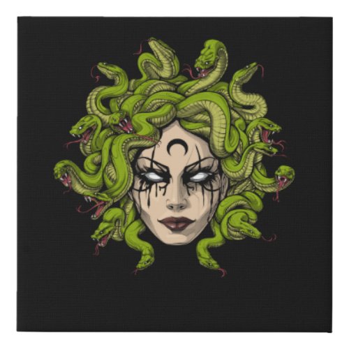 Goddess Medusa Faux Canvas Print