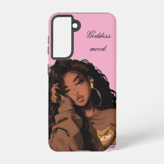 Goddess Mood Melanin Girl Pink Samsung Galaxy S21 Case