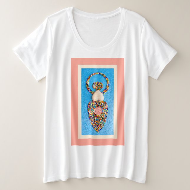 Goddess Mosaic Plus Size T-Shirt (Design Front)