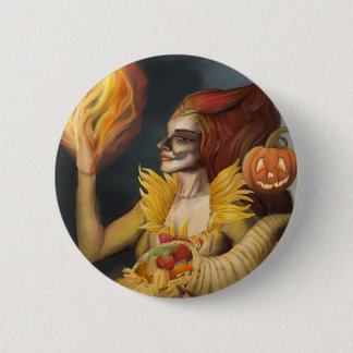 Goddess of Autumn Button