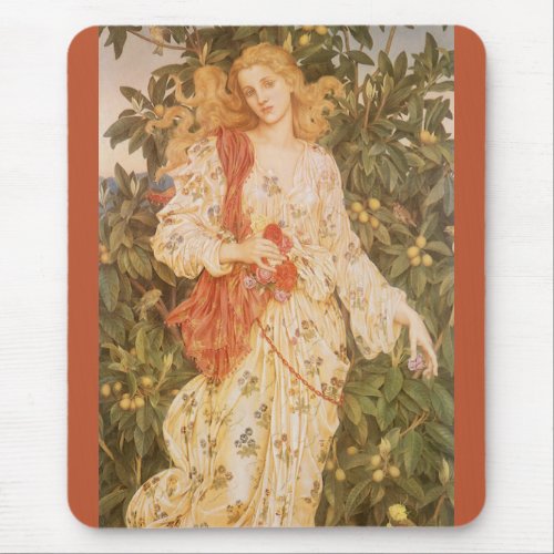Goddess of Blossoms and Flowers Flora by Morgan Mouse Pad