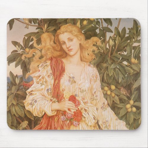 Goddess of Blossoms and Flowers Flora by Morgan Mouse Pad