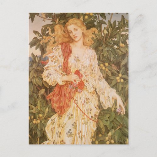 Goddess of Blossoms and Flowers Flora by Morgan Postcard