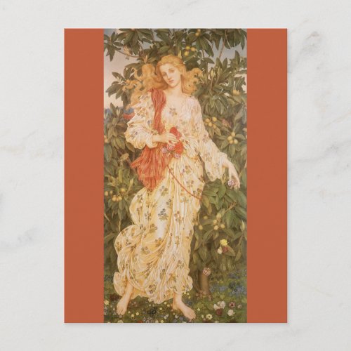 Goddess of Blossoms and Flowers Flora by Morgan Postcard