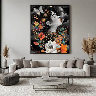 Goddess of Energy and Bold Serenity Faux Canvas Print