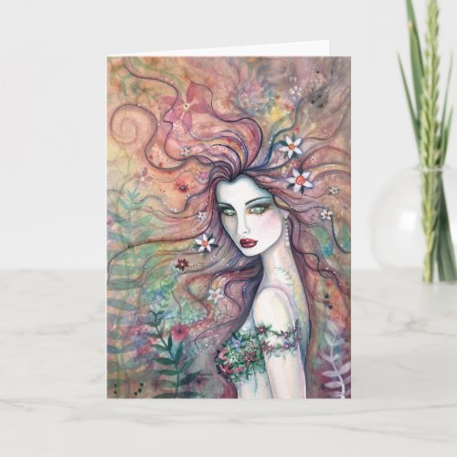 Goddess of Flowers Card by Molly Harrison