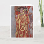 Goddess of Health, Hygieia (Salus), Gustav Klimt Card<br><div class="desc">Gustav Klimt (July 14, 1862 – February 6, 1918) was an Austrian symbolist painter and one of the most prominent members of the Vienna Secession movement. Klimt is noted for his paintings, murals, sketches, and other objets d'art. In addition to his figurative works, which include allegories and portraits, he painted...</div>