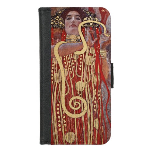 Goddess of Health Hygieia Salus Gustav Klimt iPhone 87 Wallet Case