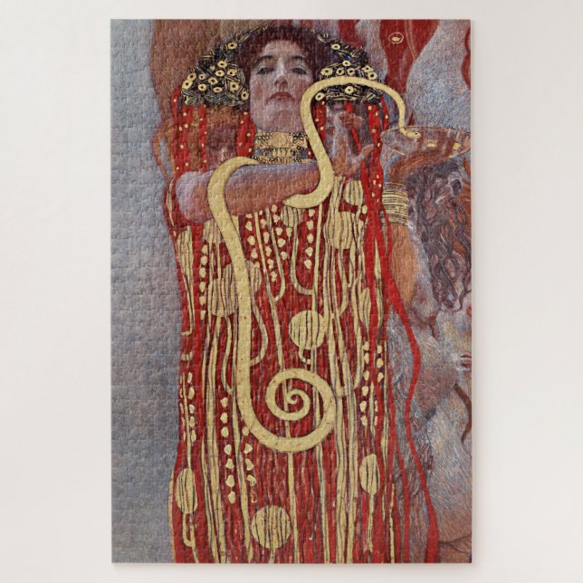 Goddess of Health, Hygieia (Salus), Gustav Klimt Jigsaw Puzzle (Vertical)