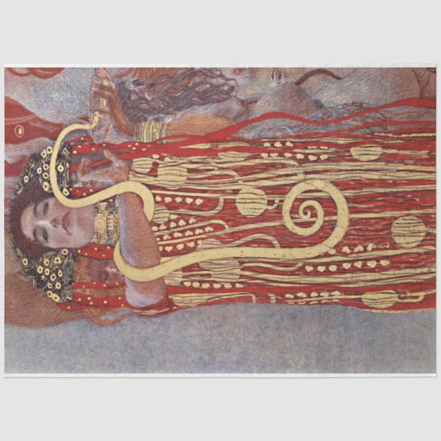 Goddess of Health, Hygieia (Salus), Gustav Klimt Tissue Paper (Front)