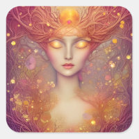 Goddess of Light Square Sticker