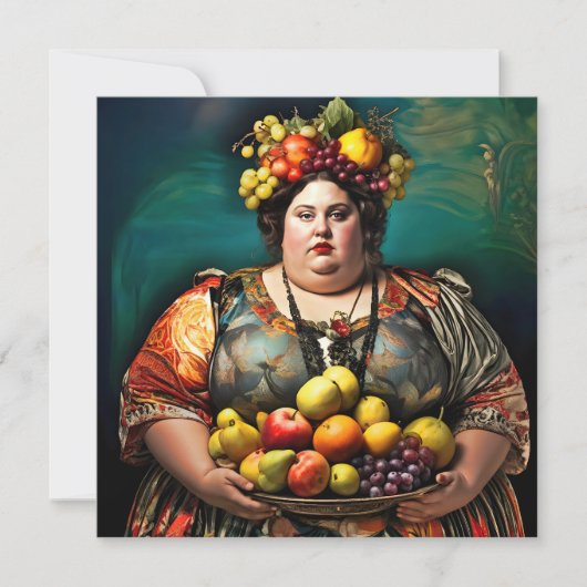 "Goddess of Overindulgence" Colourful Portrait (Front)