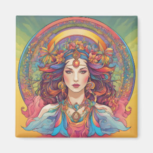 Goddess Of Rainbows Magnet