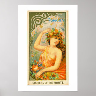Goddess of the Fruits, Pomona, Poster Print