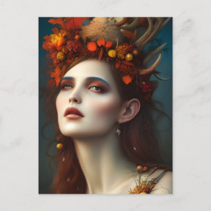 Goddess of the Harvest Fantasy Digital Art Postcard