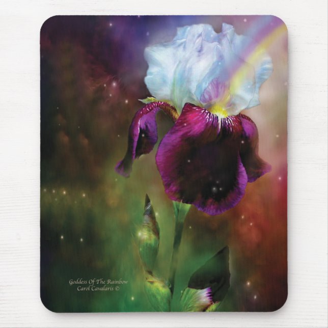 Goddess Of The Rainbow Iris Mousepad (Front)