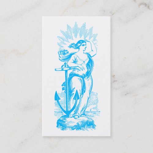Goddess of the Sea With Anchor Looking To Horizon Business Card