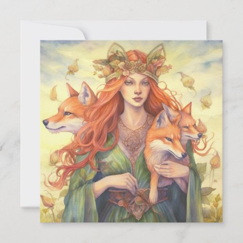 Goddess of the summer solstice card