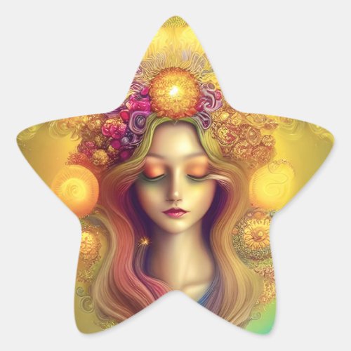 Goddess of the Sun Star Sticker