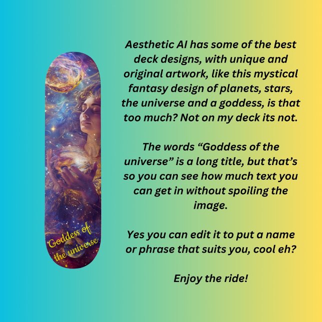 Goddess of the universe  skateboard (Creator Uploaded)