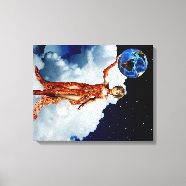 Goddess of Universe Wrapped Canvas Print (Front)