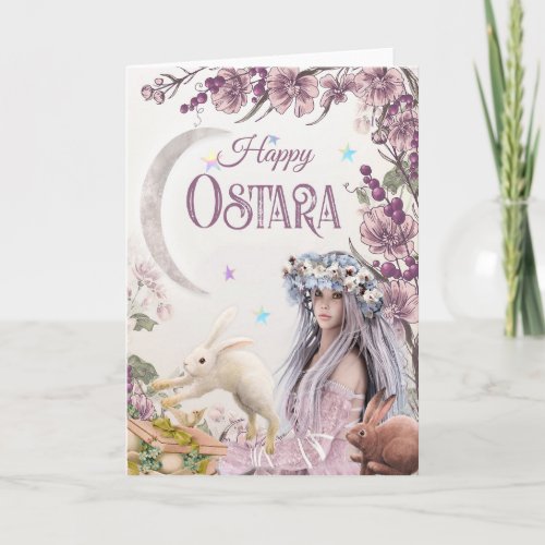 Goddess Ostara Pagan Greeting Card