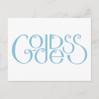 Goddess pale blue Postcard