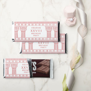 Goddess party pink hershey bar favors