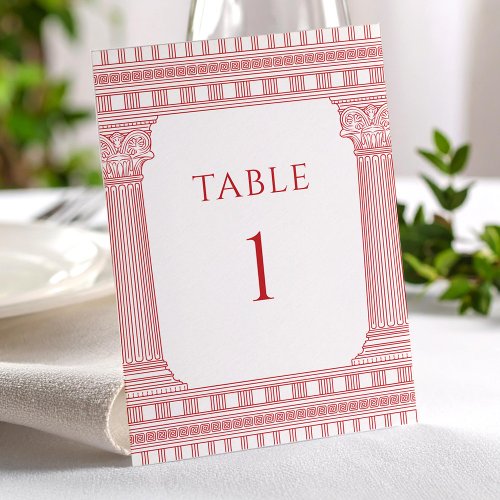 Goddess Party Table Numbers