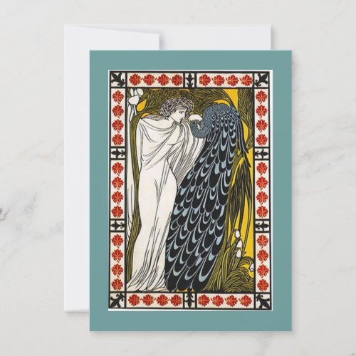 Goddess &amp; Peacock Toga Party Invitation