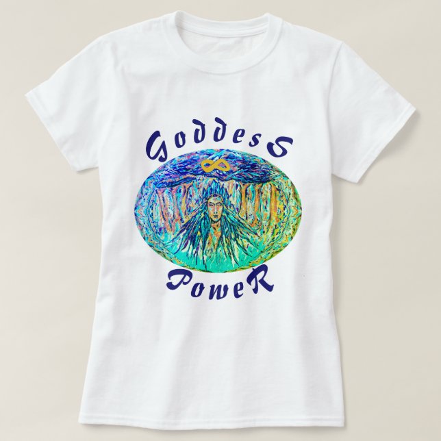 Goddess Power Colorful Infinity Deity T-Shirt (Design Front)