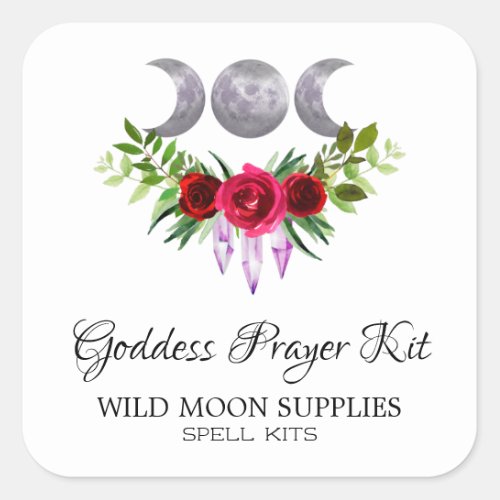 Goddess Prayer Spell Kit Labels