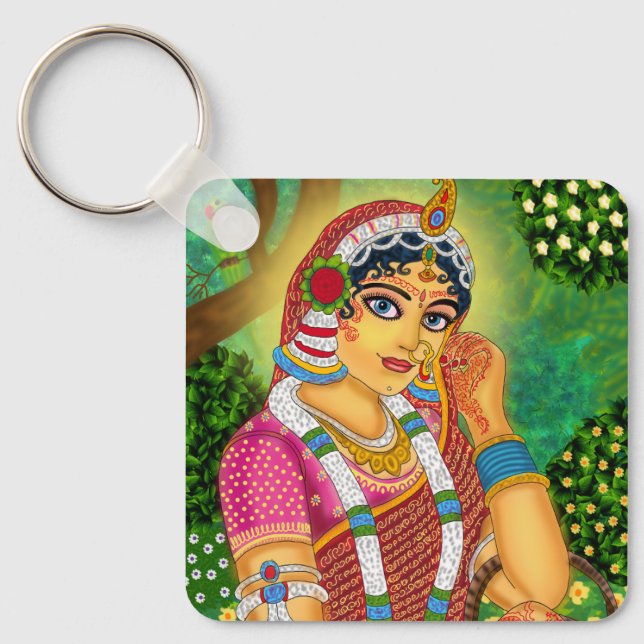 Goddess Radha Keychain (Front)