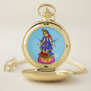 Goddess Radha Wall Clock Pocket Watch