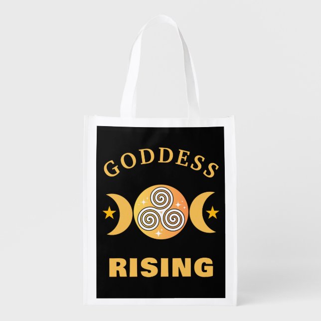 Goddess Rising Golden-Yellow Tote Bag (Front)