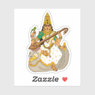 Goddess Saraswati Sticker