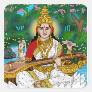 Goddess Saraswati Sticker