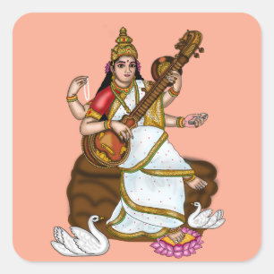 Goddess Saraswati Stickers