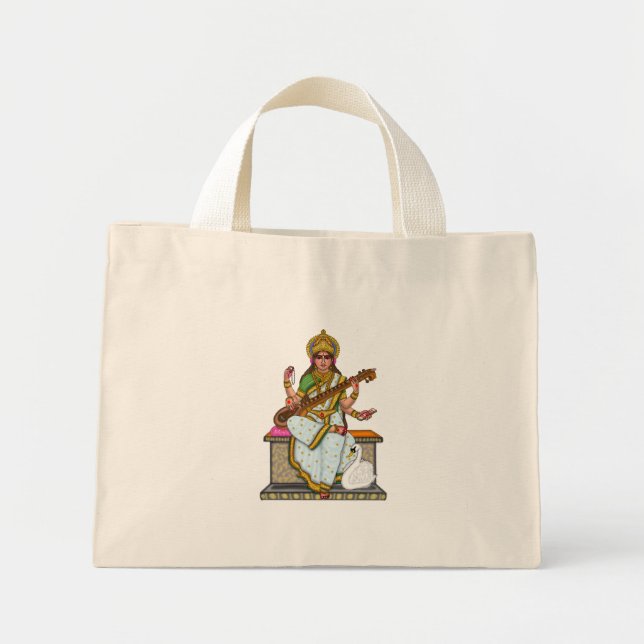 Goddess Saraswati Tote Bag  (Front)