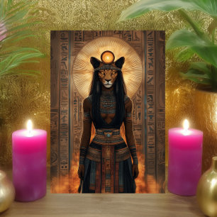 Goddess Sekhmet: Cleansing Meditation Altar Card