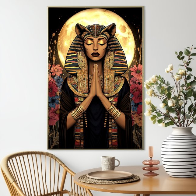 Goddess Sekhmet: Egyptian Floral Dark Fantasy Poster (Creator Uploaded)