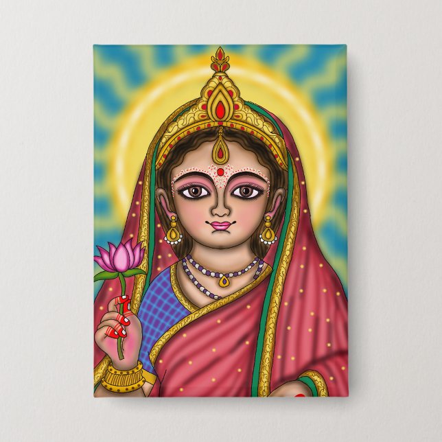 Goddess Sita Tote Bag Button (Front)