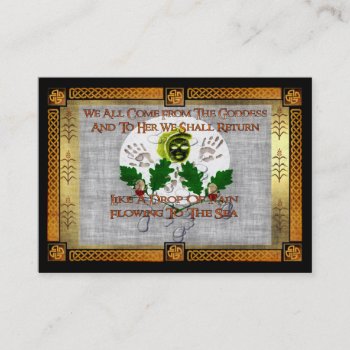 Goddess Song Business Card by Crazy_Card_Lady at Zazzle