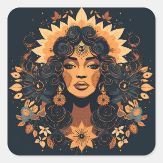 Goddess Square Sticker