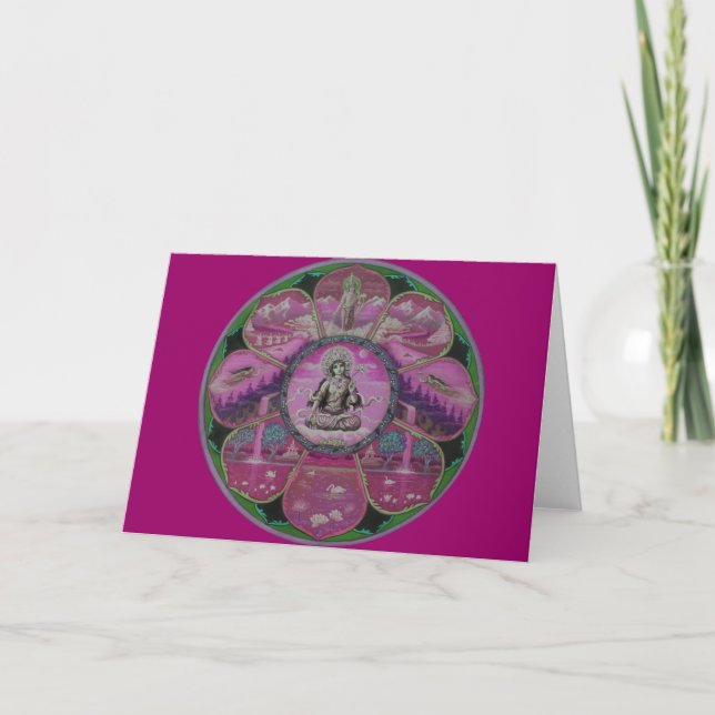 Goddess Tara Mandala greeting card (Front)