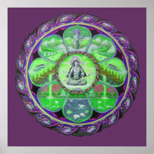 Goddess Tara Realm Mandala poster print
